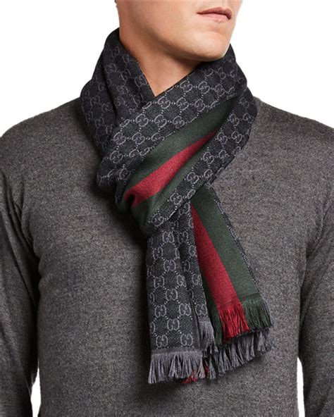 mens gucci scarves sale|luxury scarf for men.